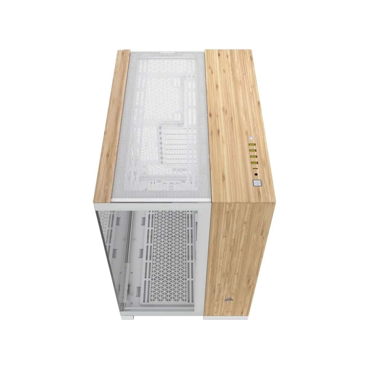 Corsair 6500X Dual-chamber Wood Edition Mid-Tower Gaming Case - White - CC-9011284-WW view 3
