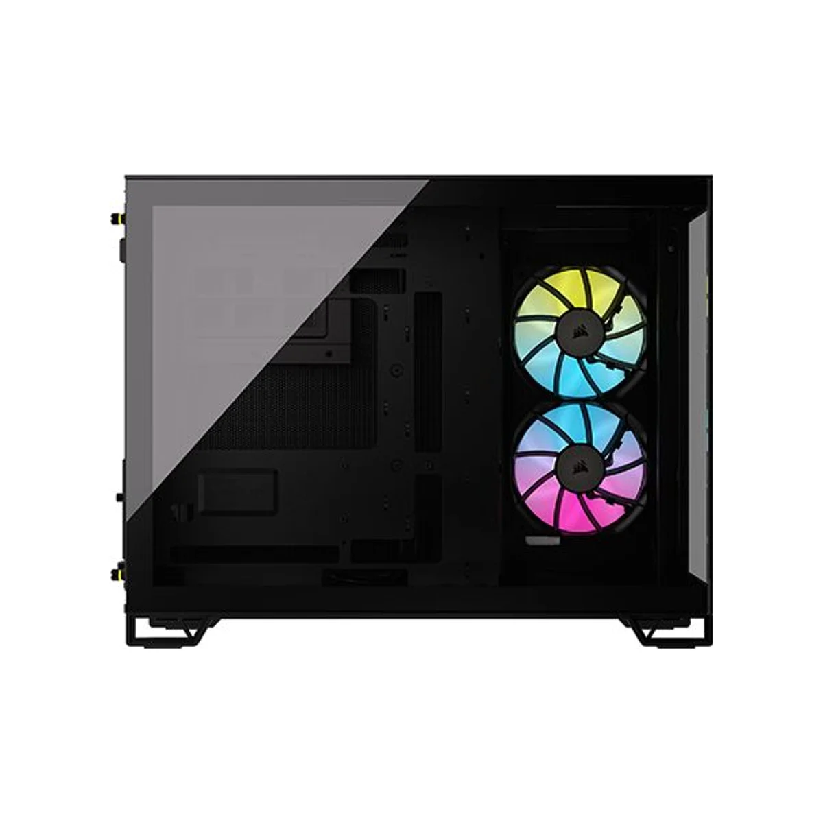 Corsair 2500X RGB Dual-chamber Micro ATX Gaming Case - Black - CC-9011267-WW view 3