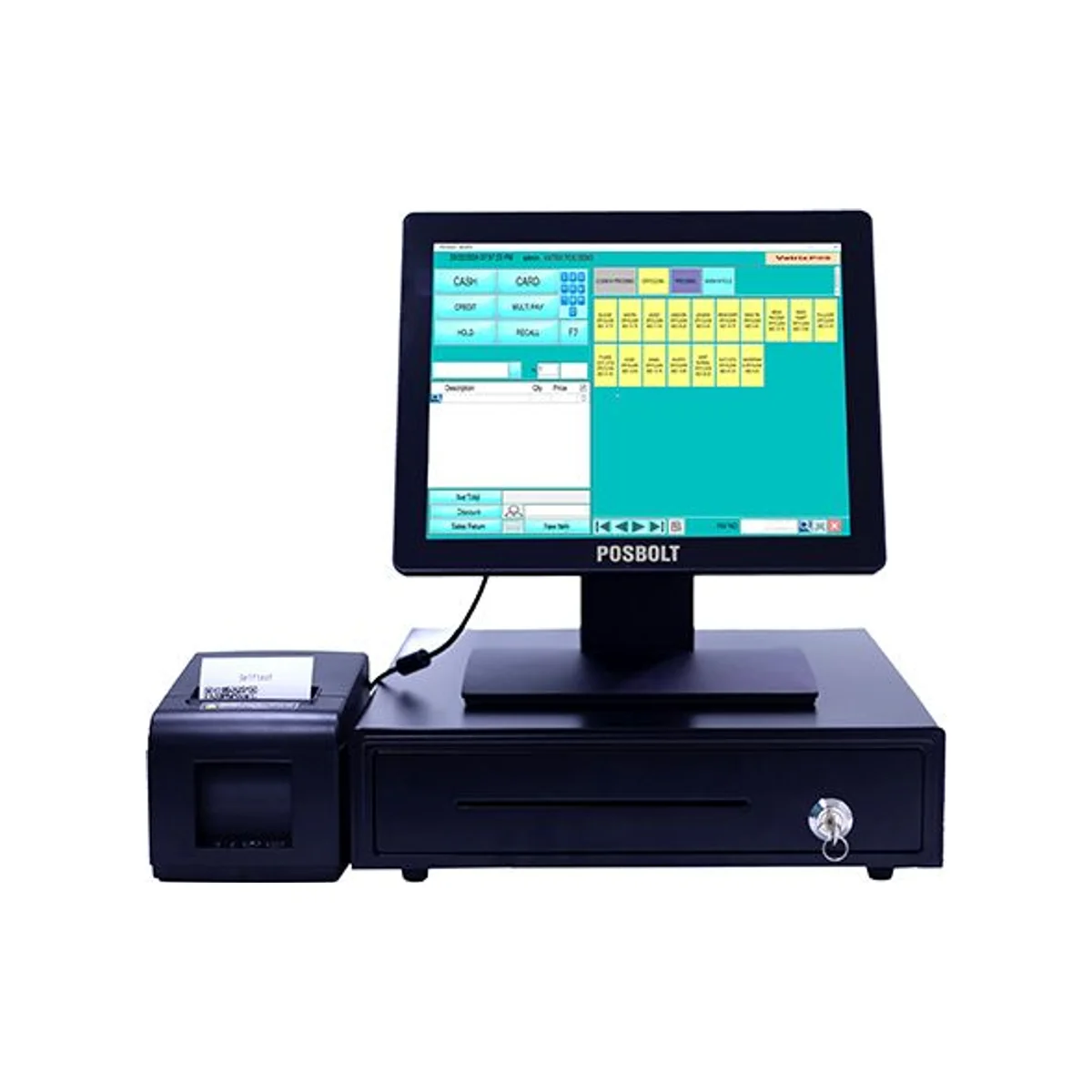 POSBOLT Laundry POS System (Core I5-4210U, 8GB RAM, 256GB SSD, 15-Inch Display) - P200ZI5-COMBOLAUNDRY