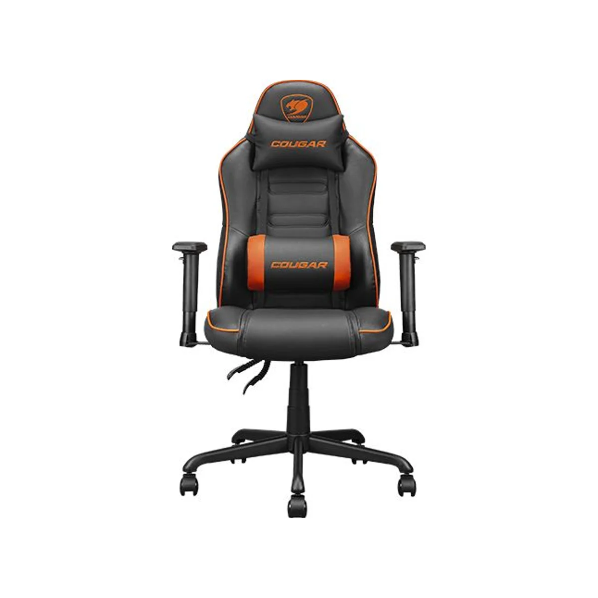 COUGAR Fusion S Gaming Chair - Orange/Black (2D Armrests, Lumbar Pillow, Neck Pillow, Steel Base) - 3MFSLORB.0001 view 2