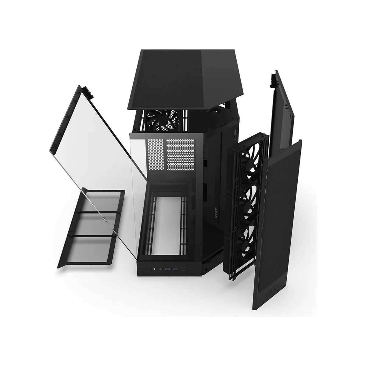 NZXT H9 Flow ATX Mid Tower Gaming Case – Black - CM-H92FB-01 view 4