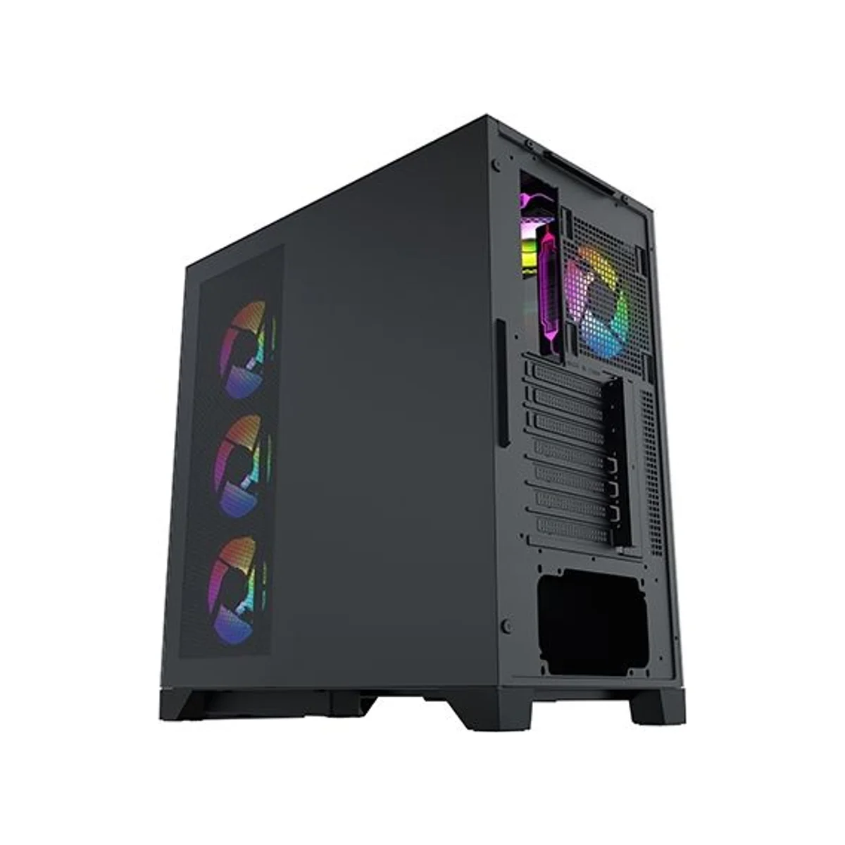 Xigmatek Endorphin Ultra Tempered Glass RGB Mid-Tower Gaming Case - Black - EN41327 view 3