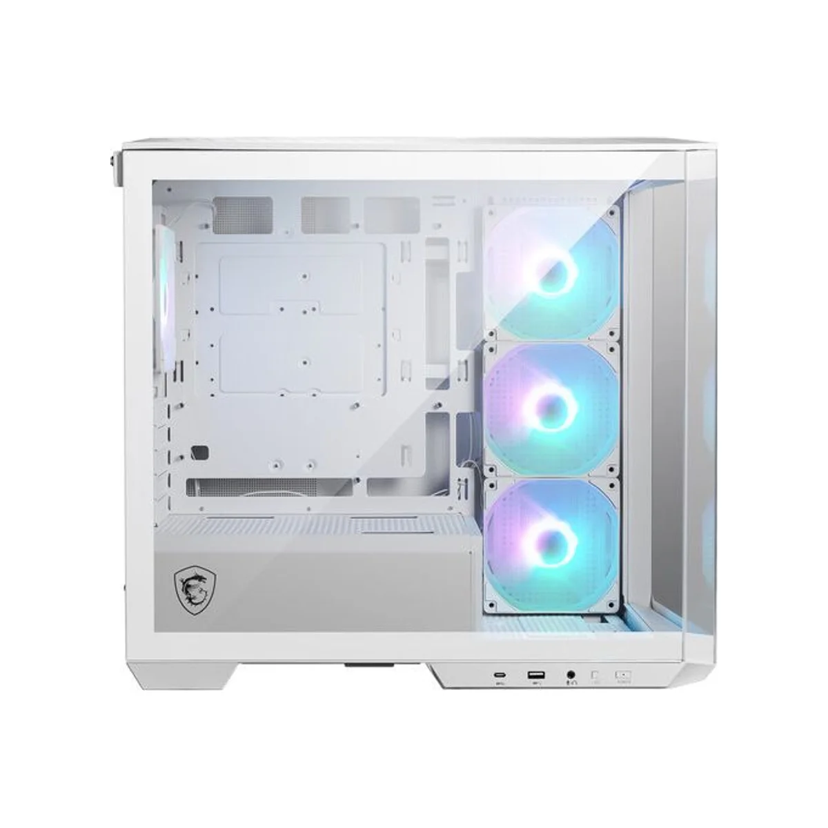 MSI MAG PANO M100R PZ Tempered Glass Mid-Tower Gaming Case - White - 306-7G24W21-809 view 3