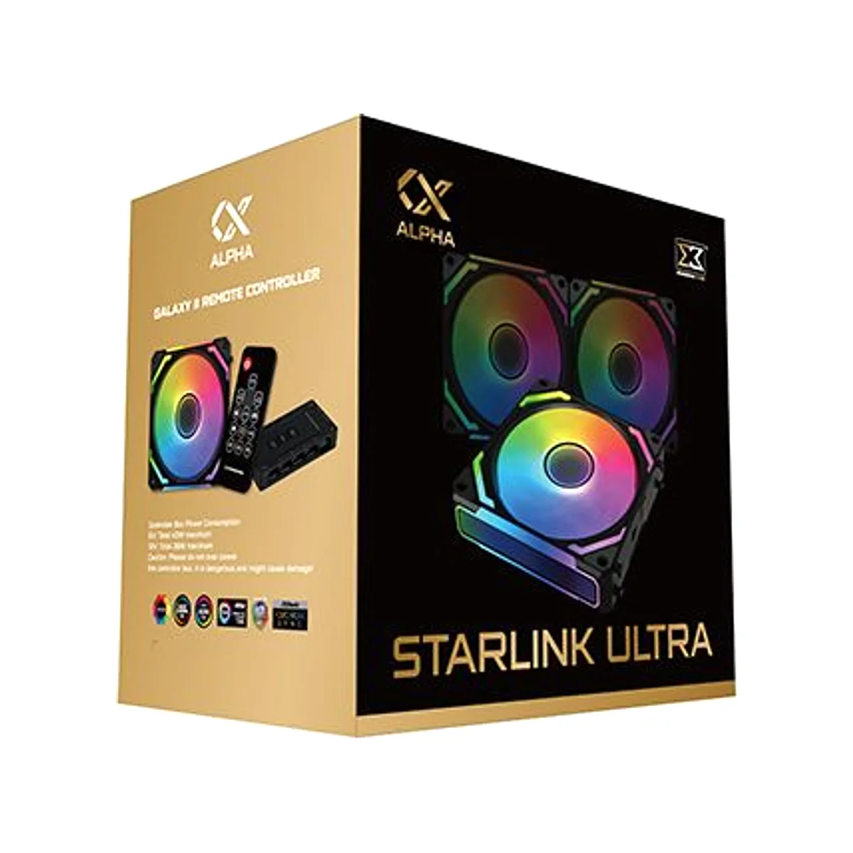Xigmatek Starlink Ultra 3X Black Easy Clip PWM ARGB Fans - EN40412