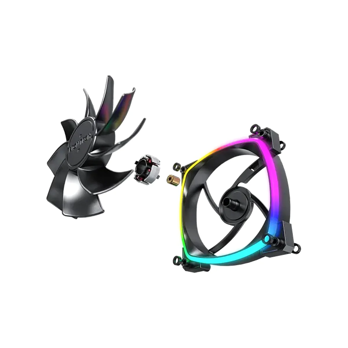 Montech RX120 PWM ARGB Ultra Durable Triple Pack Fan - Black - RX120-PWM-Black view 4