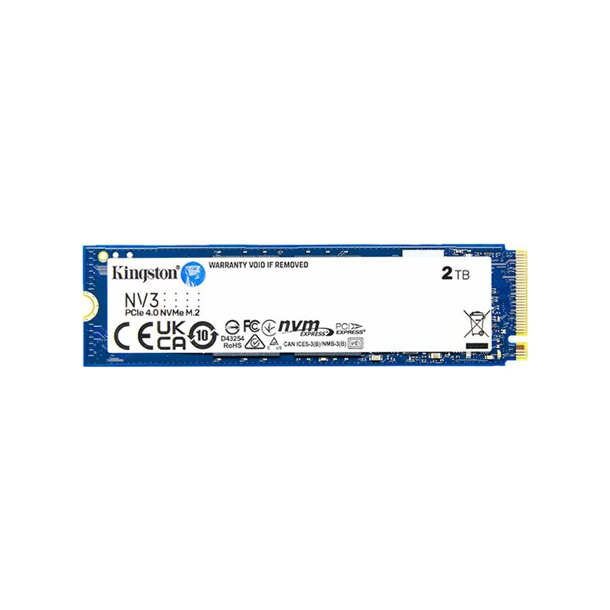 Kingston NV3 2TB NVMe M.2 PCIe 4.0 SSD 6000MB/s Read/5000MB/s Write 3D NAND – SNV3S/2000G view 2