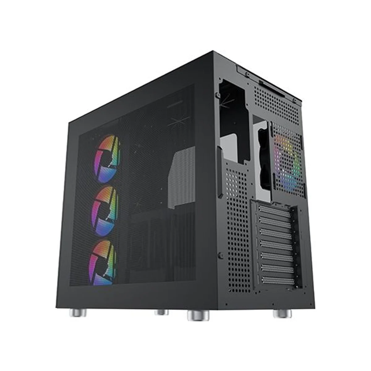 Xigmatek Aqua Ultra Tempered Glass RGB E-ATX Mid-Tower Gaming Case - Black - EN40672 view 2