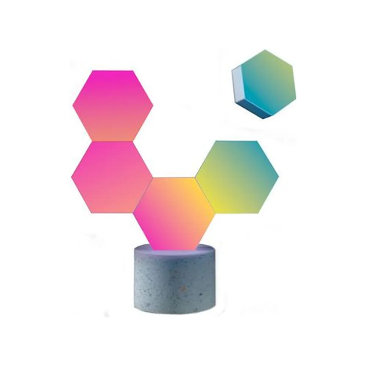 LifeSmart ColoLight Pro 6 Pack Starter Kit With Stone Base Smart Lighting (16 Million Colors, Wi-Fi) - CL-LS165 view 2