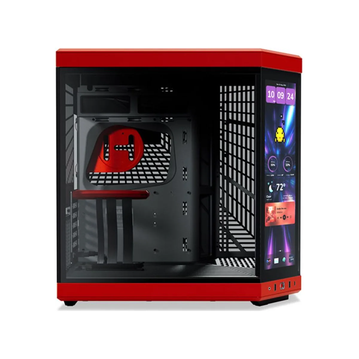 Hyte Y70 Touch Infinite ATX Dual-Chamber Mid Tower Gaming Case – Red - CS-HYTE-Y70TI-RB view 2
