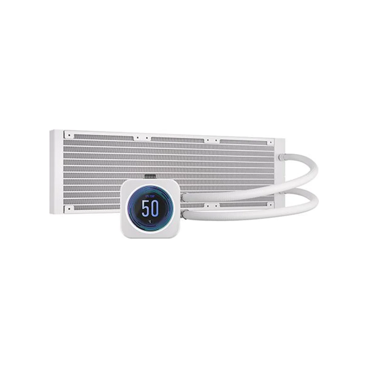 CORSAIR iCUE H150i ELITE LCD XT Display RGB Liquid CPU Cooler - White (360mm Radiator, AF RGB ELITE Fans, LCD Display) - CW-9060077-WW view 2