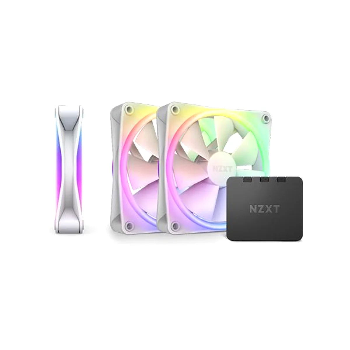 Nzxt F120 RGB DUO Triple Pack Cooling Case Fans - White - RF-D12TF-W1