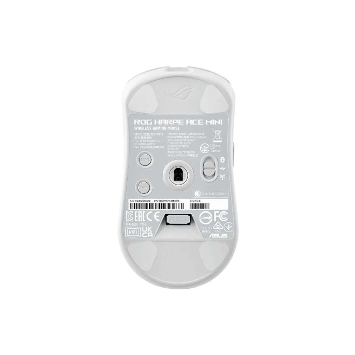 Asus ROG Harpe Ace Mini Gaming Mouse - White (49g, 42K DPI, Tri-Mode) - 90MP03Z0-BMUA10 view 3