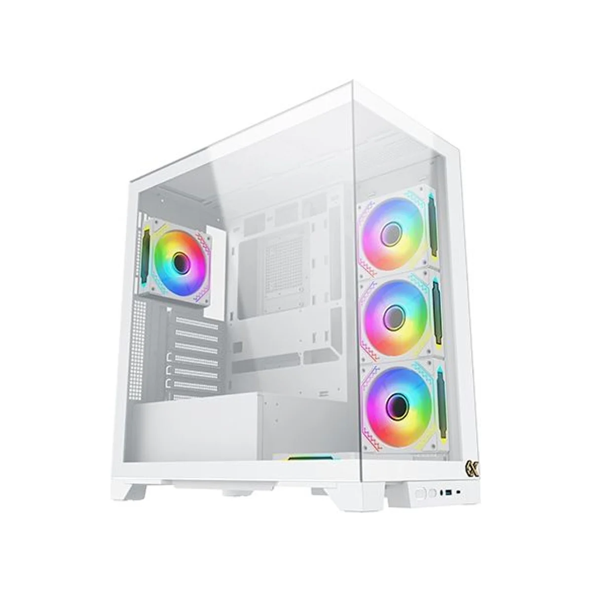 Xigmatek Endorphin Ultra Arctic Tempered Glass RGB Mid-Tower Gaming Case - White - EN41334