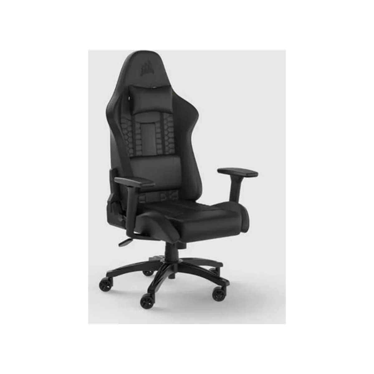 CORSAIR TC100 RELAXED Leatherette Gaming Chair Black/Black (2D Armrests, 160° Recline, 10cm Gas Lift) - CF-9010050-WW view 2