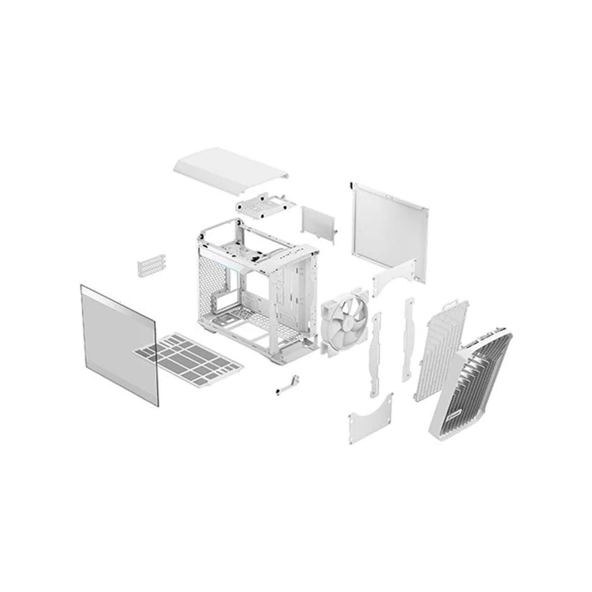 Fractal Torrent Nano Tempered Glass RGB Mini-ITX Gaming Case - White - FD-C-TOR1N-05 view 6