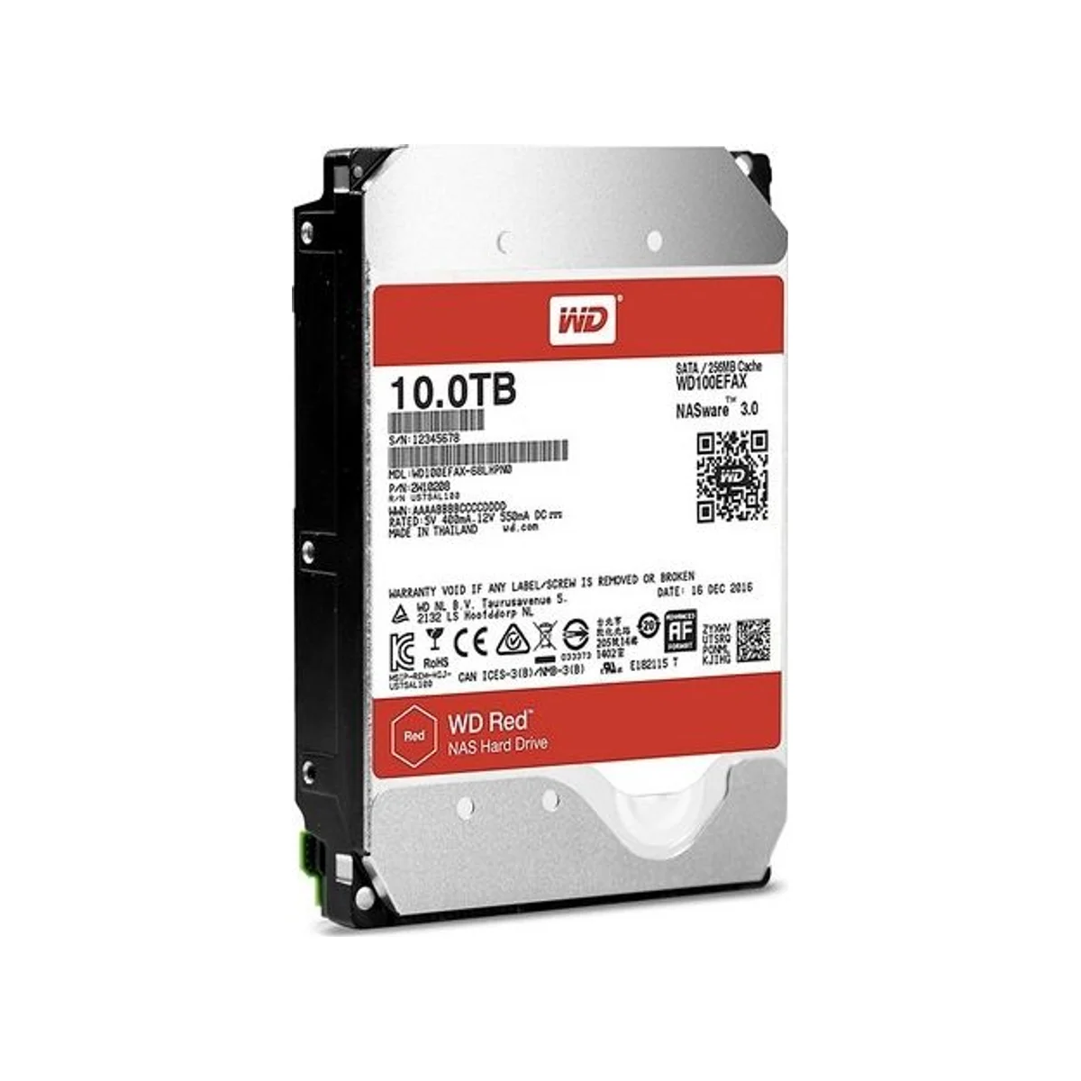 Western Digital Red Plus 10TB 5400RPM 256MB Cache SATA 6Gb/s 3.5" NAS HDD – WD100EFAX view 3