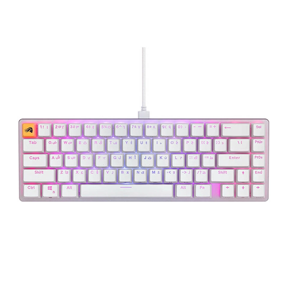 Glorious GMMK 2 TKL Compact 65% Wired Mechanical Keyboard - White | GLO-GMMK2-65-FOX-W-A