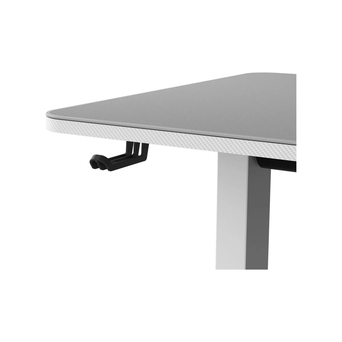 CORSAIR E-STAR 120 Adjustable Height Gaming Desk - White (Full Desk Mouse Pad, Removable Monitor Stand, Cable Tray) - 3MSTA1WW-0001 view 7