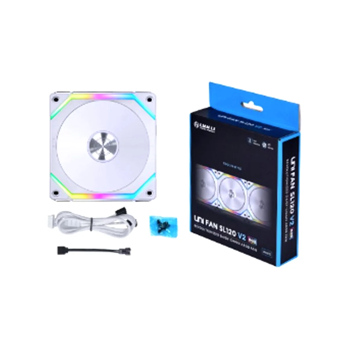 Lian Li UNI FAN SL120 V2 RGB 120mm Cooling Fan - White - UF-SL120V2-1W view 3