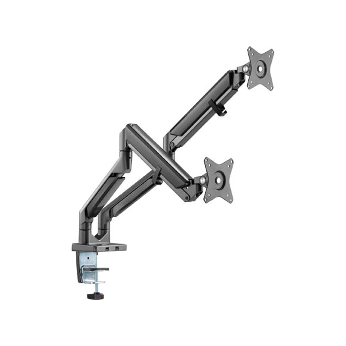 Navodesk Model A PRO Dual Monitor Arm - Black | Gas Spring Tech, USB Hub - CTRL-APRO-DUAL-BK view 2