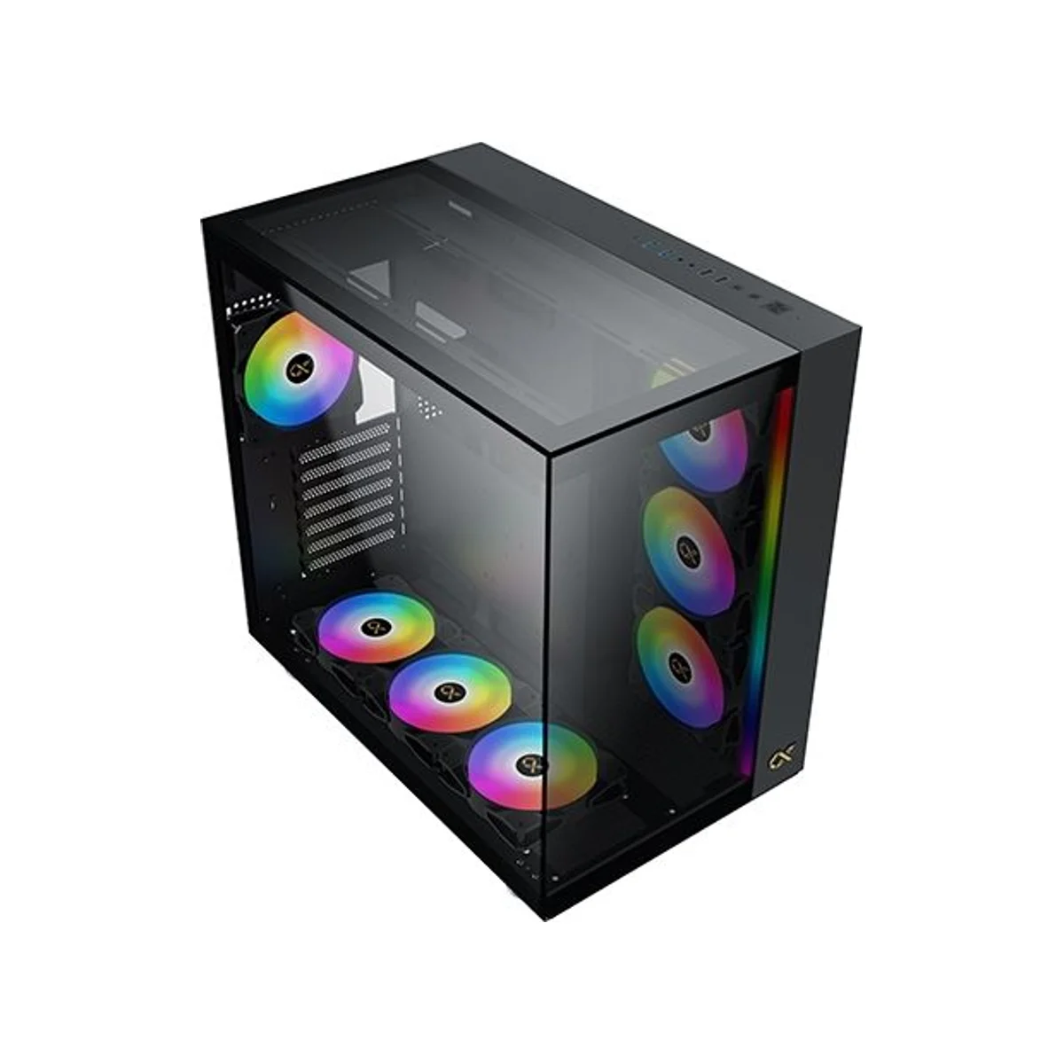 Xigmatek Aqua Ultra Tempered Glass RGB E-ATX Mid-Tower Gaming Case - Black - EN40672 view 5