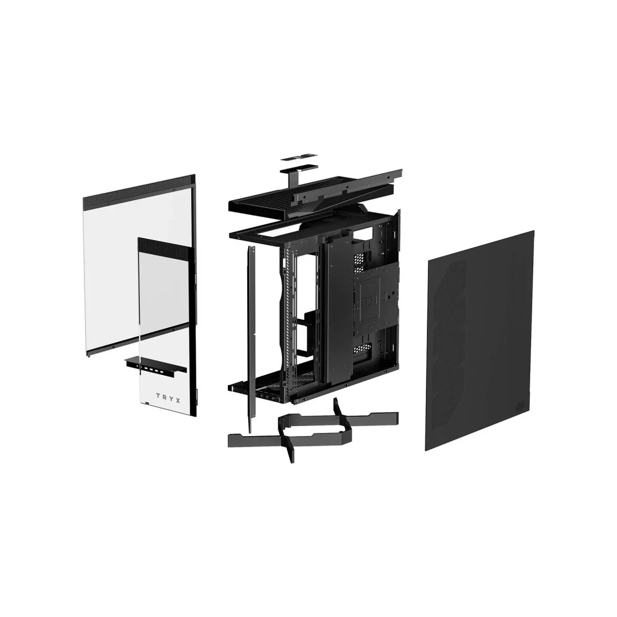 TRYX LUCA L70 Tempered Glass E-ATX Mid-Tower Gaming Case - Black - C-L700N-NN0H-G0K view 4