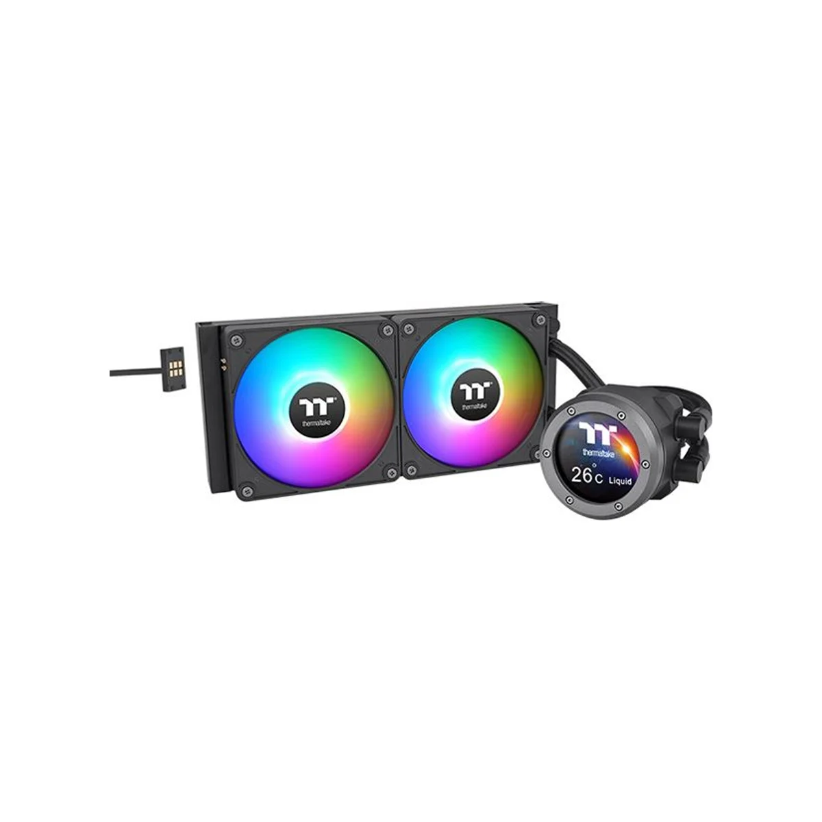 THERMALTAKE TH240 V2 Ultra EX ARGB Sync AIO CPU Liquid Cooler - Black - CL-W414-PL12SW-A