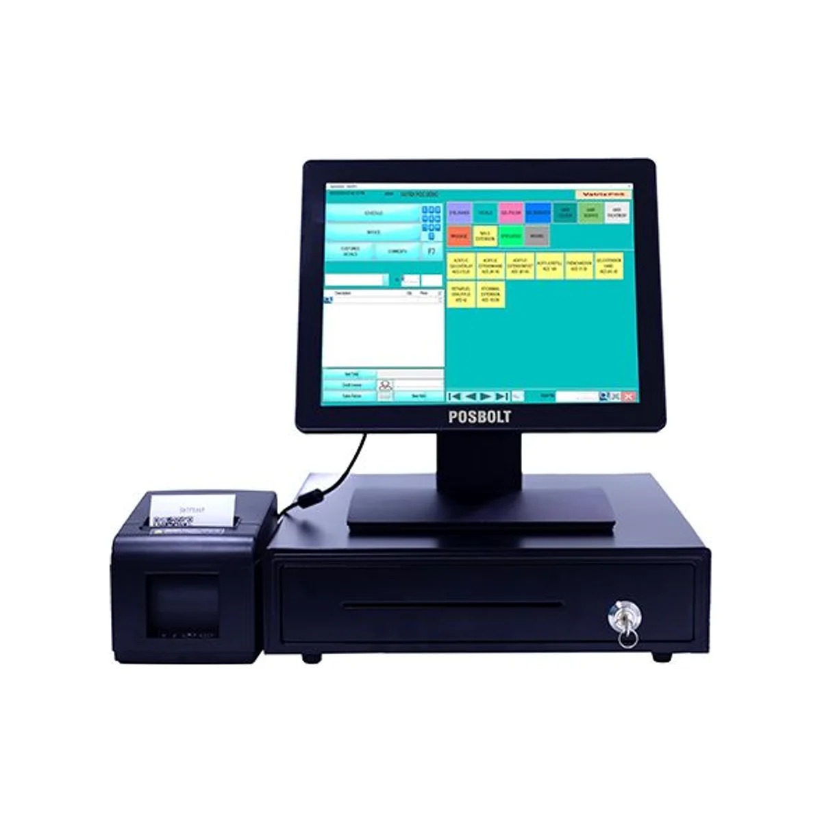 POSBOLT Saloon POS System (Core I5-4210U, 8GB RAM, 256GB SSD, 15-Inch Display) - P200ZI5-COMBOSALON