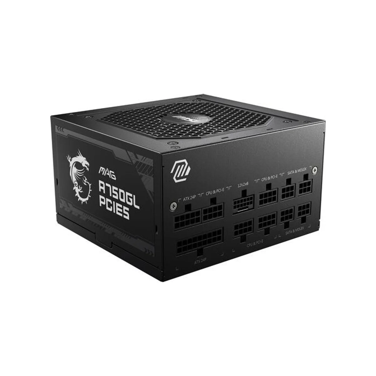 MSI MAG A750GL PCIE 5 80 Plus Gold Modular Power Supply (750W, ATX 3.0, PCIe 5.0) - 306-7ZP8B18-CE0