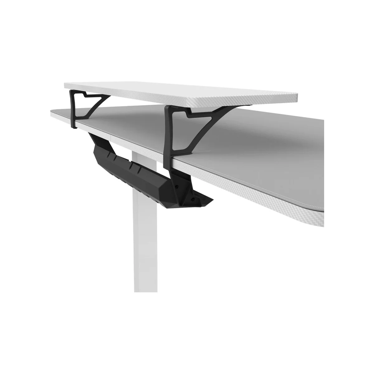 CORSAIR E-STAR 120 Adjustable Height Gaming Desk - White (Full Desk Mouse Pad, Removable Monitor Stand, Cable Tray) - 3MSTA1WW-0001 view 5