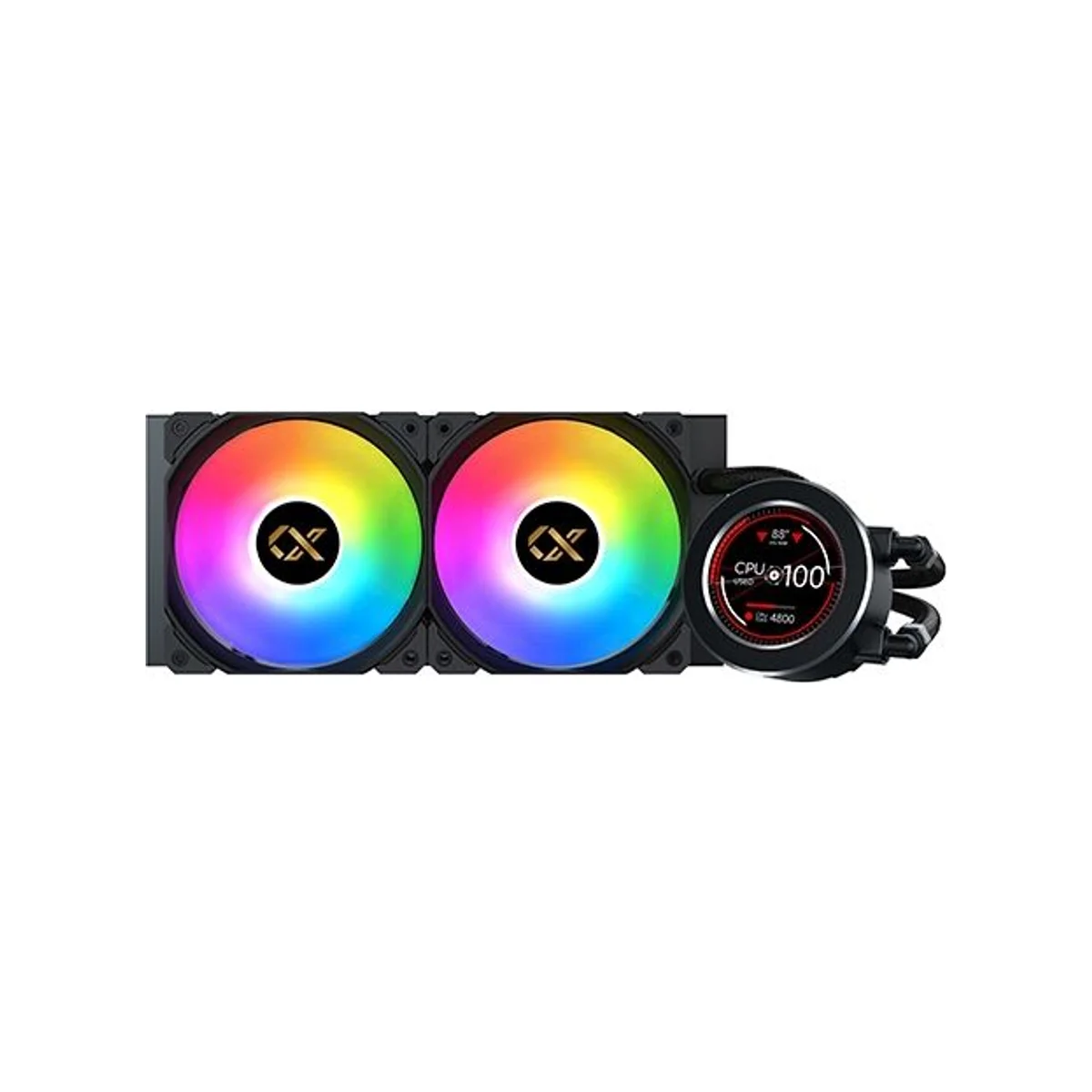 XIGMATEK Frozr-O II 240 RGB LCD CPU AIO Cooler (Black, 2.4" LCD, Copper Cold Plate, Aluminum Radiator) - EN40429 view 2