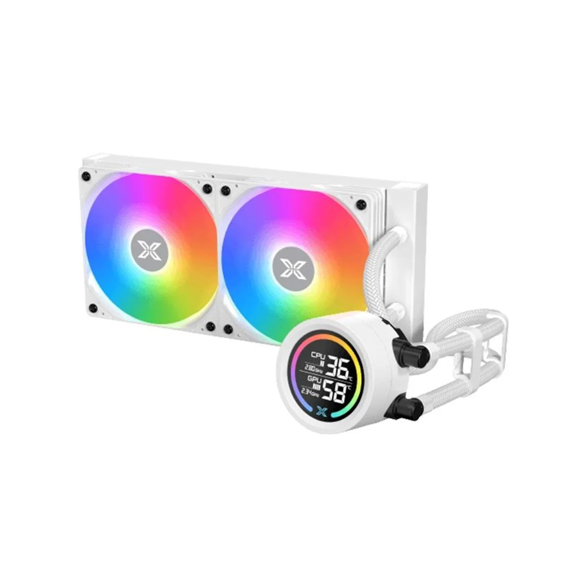 XIGMATEK LK 240 Digital Arctic PWM ARGB CPU Liquid Cooler - White | EN45936