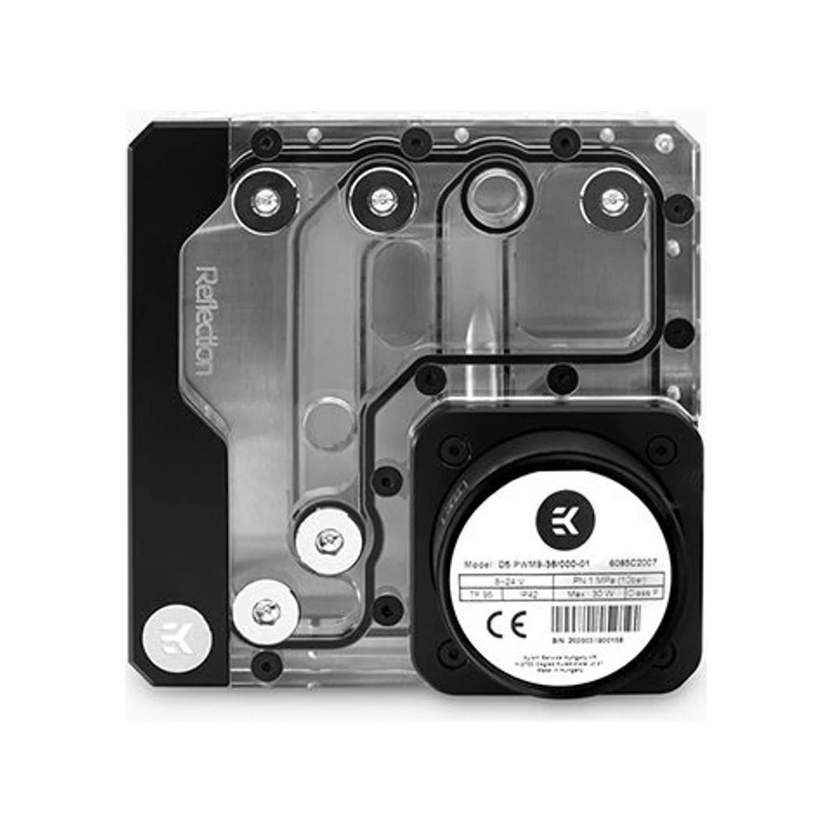 EKWB EK-Quantum Reflection Uni 140 D5 PWM D-RGB Distribution Plate - Plexi - 3831109827406