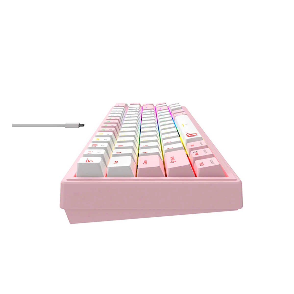 HAVIT 75% Compact Blended Light Mechanical Keyboard - Pink | KB874L view 5