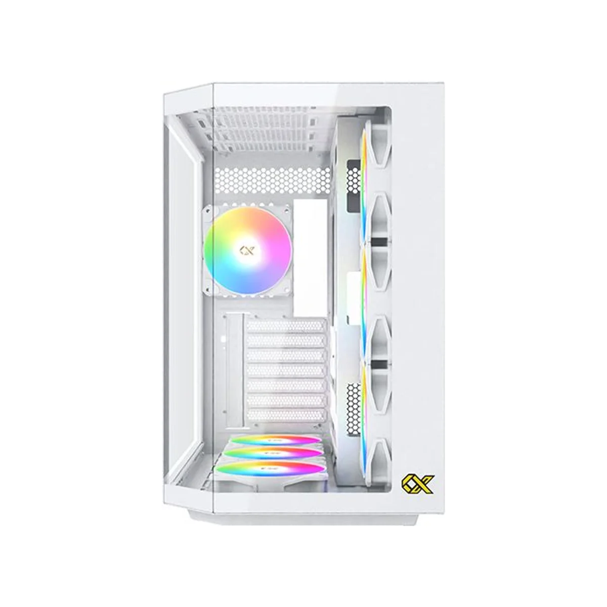 Xigmatek CUBI II Arctic Tempered Glass Mid-Tower Gaming Case - White - EN45493 view 3