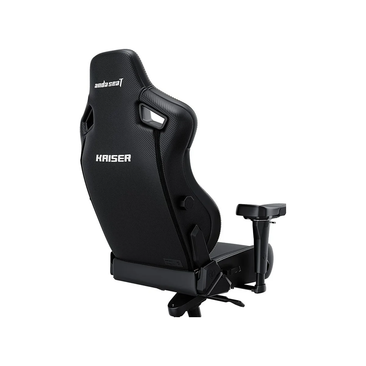 ANDASEAT Kaiser 4 Series Premium PVC Leather Gaming Chair - Elegant Black (Ergonomic, 5D Armrests, Magnetic Headrest) - AndaSeat-Kaiser-4-Black view 4