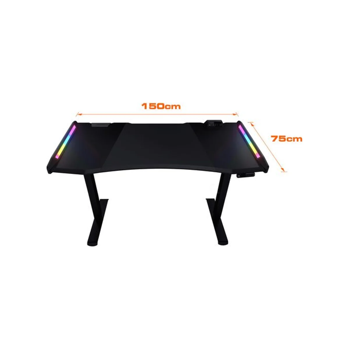 COUGAR E-MARS RGB Electrical Gaming Desk - Black (1531mm Wide, 700-1150mm Height Adjustable) - 3M1503SB.0005 view 6