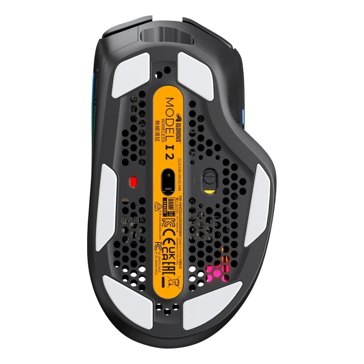 Glorious Model I 2 Ultra Lightweight Wireless Gaming Mouse - Black (9 Programmable Buttons, RF & Bluetooth, 26K Optical Sensor) - GLO-MS-IWV2-MB view 4