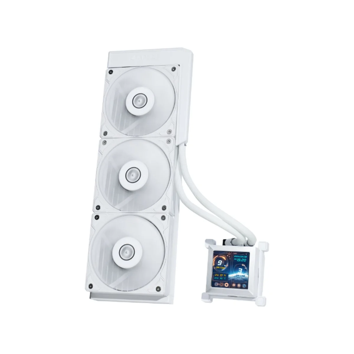 LIAN LI HydroShift LCD 360S 360mm AIO Liquid CPU Cooler - White (360mm Radiator, 3800 RPM Pump, 2.88" IPS LCD) - G89.GHSLCD36SW.00