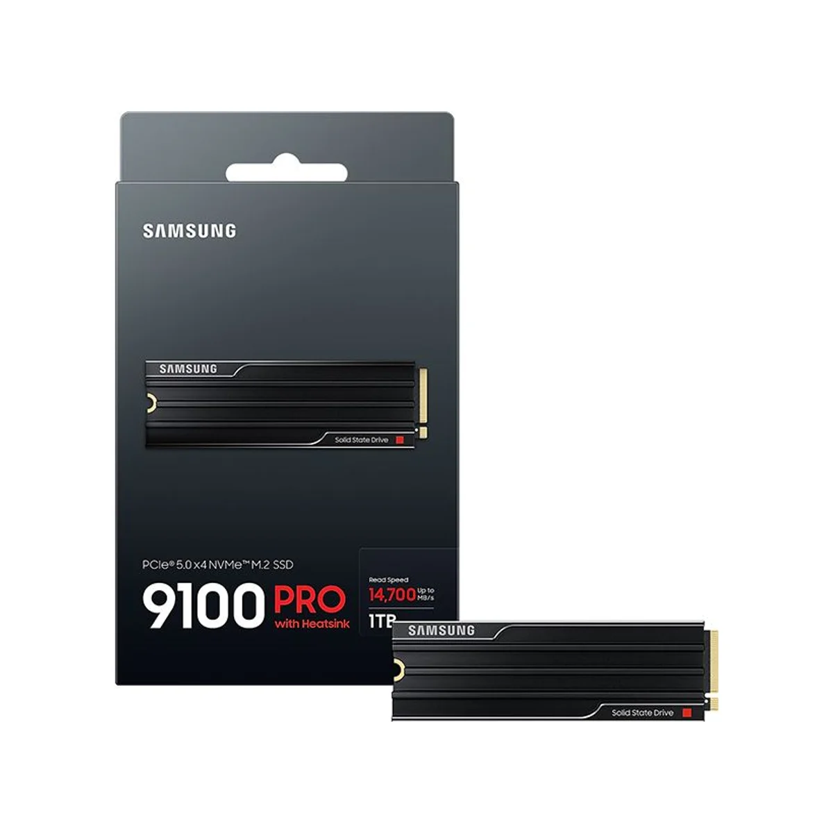 Samsung 9100 PRO 1TB NVMe PCIe Gen 5 M.2 2280 SSD with Heatsink – MZ-VAP1T0CW view 3