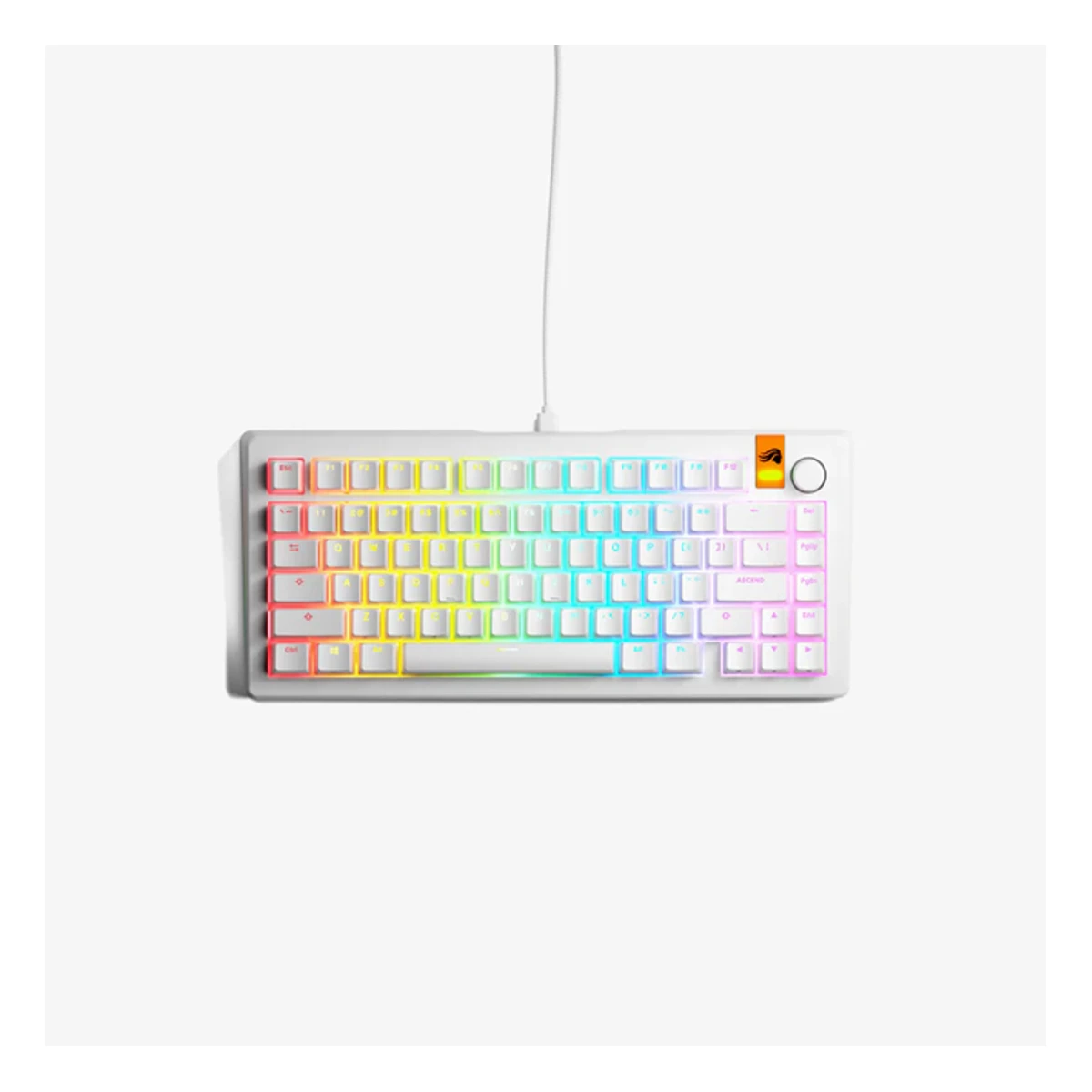 Glorious GMMK 3 HE 75% Prebuilt Wired US Keyboard - White | GMMK3-75-HE-W-W