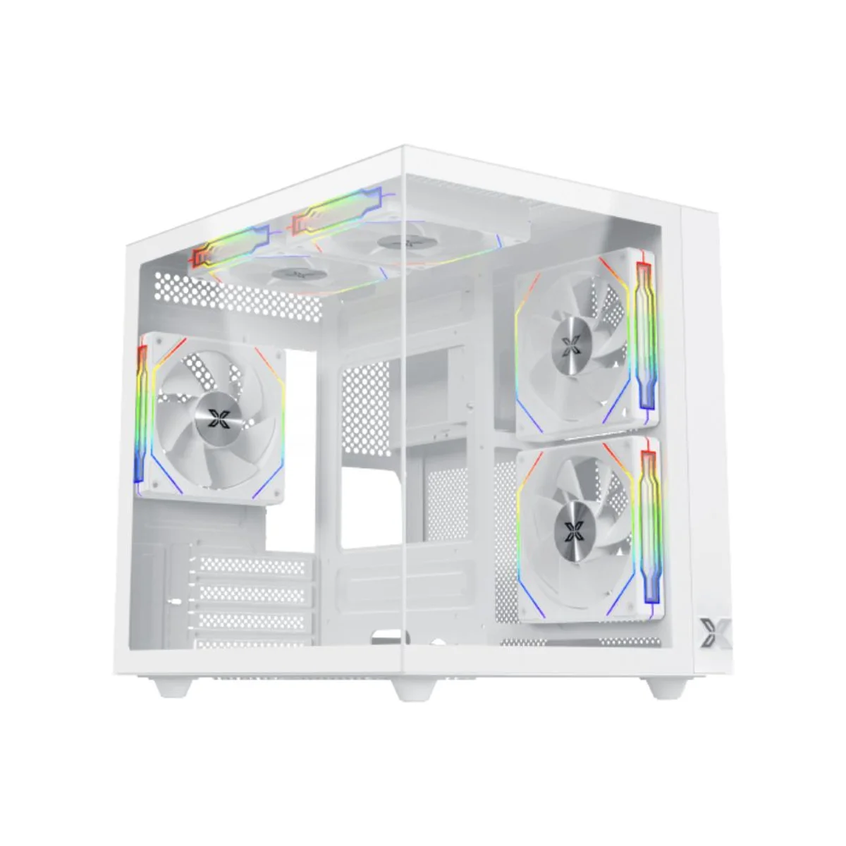 Xigmatek Aqua M Lite Tempered Glass Micro-ATX Gaming Case - White - EN44427