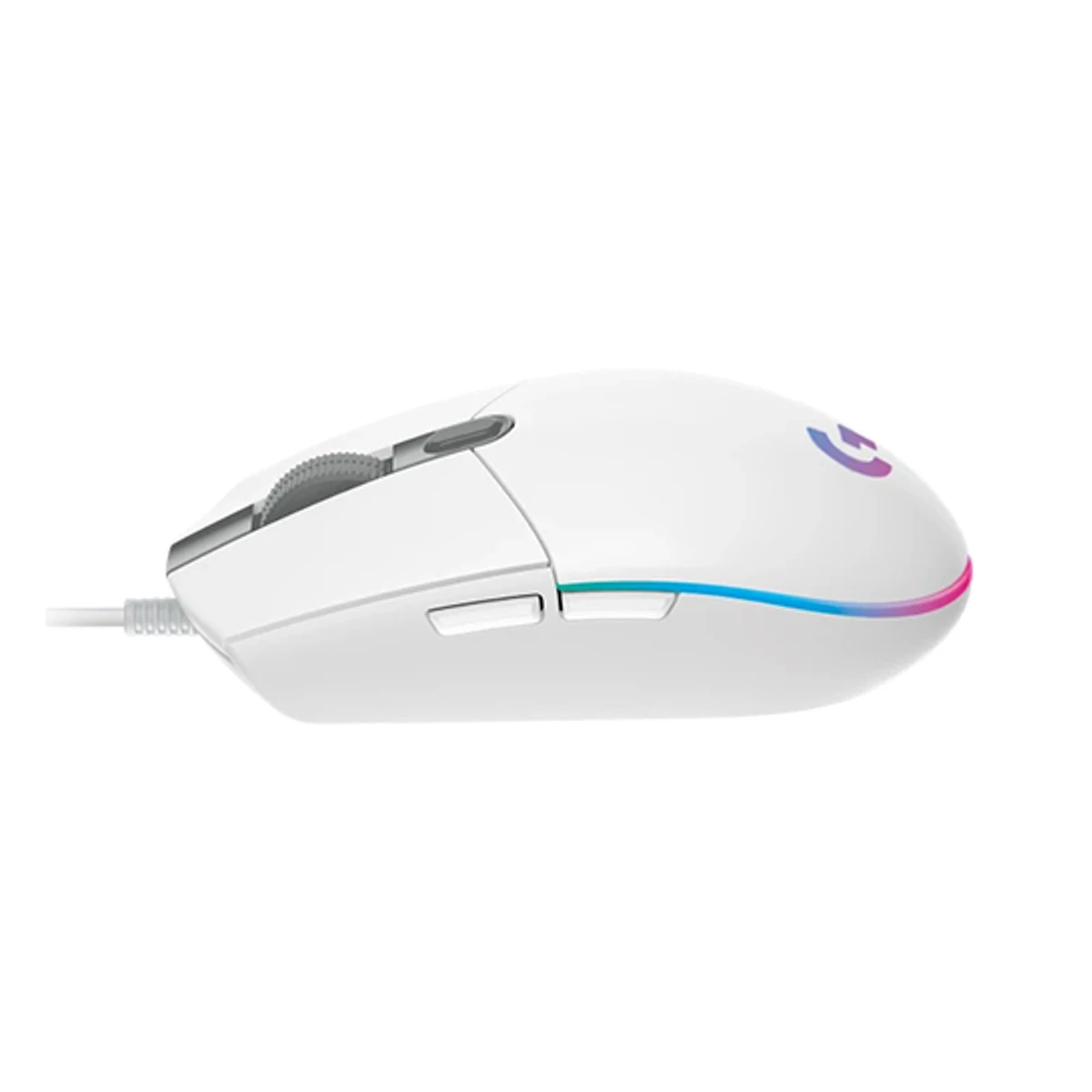 Logitech G Wired Gaming Mouse - White (8000 DPI, 6 Buttons, RGB) - 910-005797 view 2