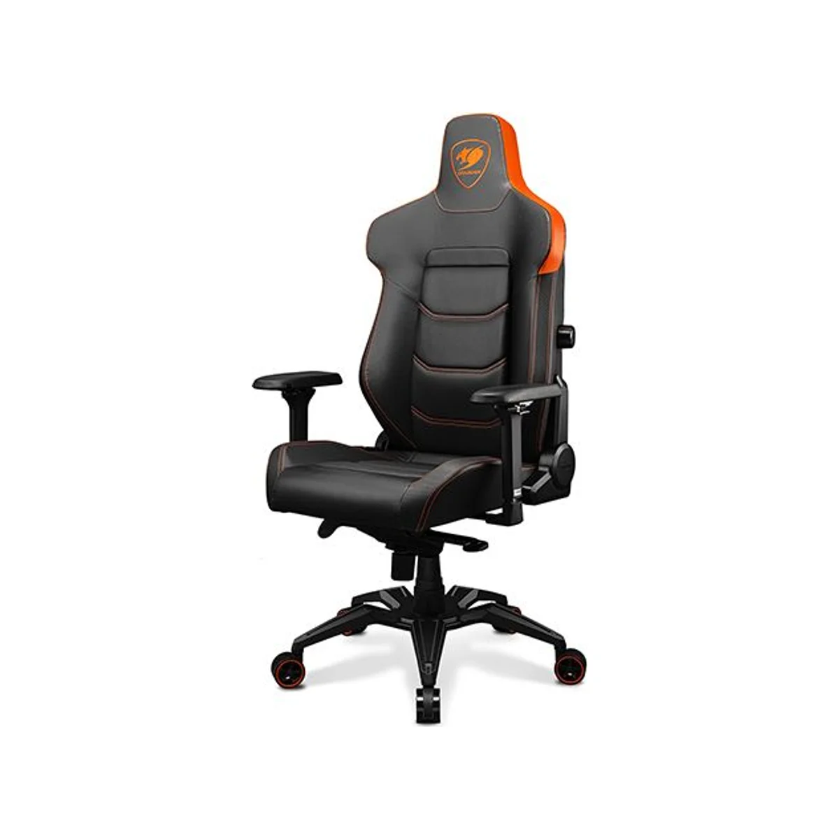 COUGAR ARMOR EVO PVC Leather Gaming Chair - Black/Orange (4D Armrest, Lumbar Support, Memory Foam) - 3MEVOORB.0001