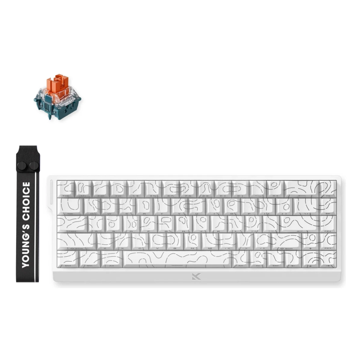 MCHOSE Ace68 E-sport Magnetic Switch 65% Wired Keyboard - White | MC-Ace68-16 view 3