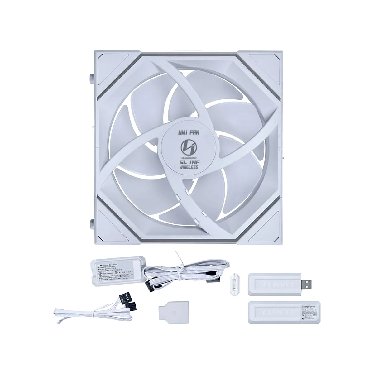 Lian Li UNI FAN SL Infinity Wireless 120mm ARGB PWM Triple Pack Fan - White - 12SLIN1W3W view 4
