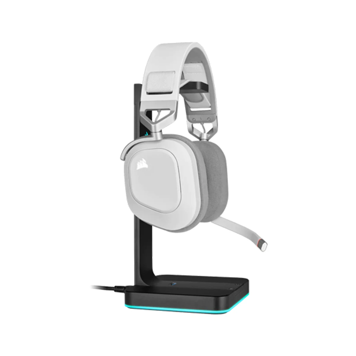 Corsair HS80 RGB Wireless Premium Gaming Headset With Spatial Audio - White | CA-9011236-EU view 3