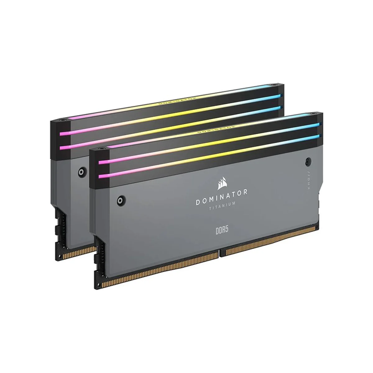 Corsair Dominator Titanium RGB 32 GB (2X16) DDR5 6000MHz RAM Memory (CL30, Grey) – CMP32GX5M2B6000Z30 view 2