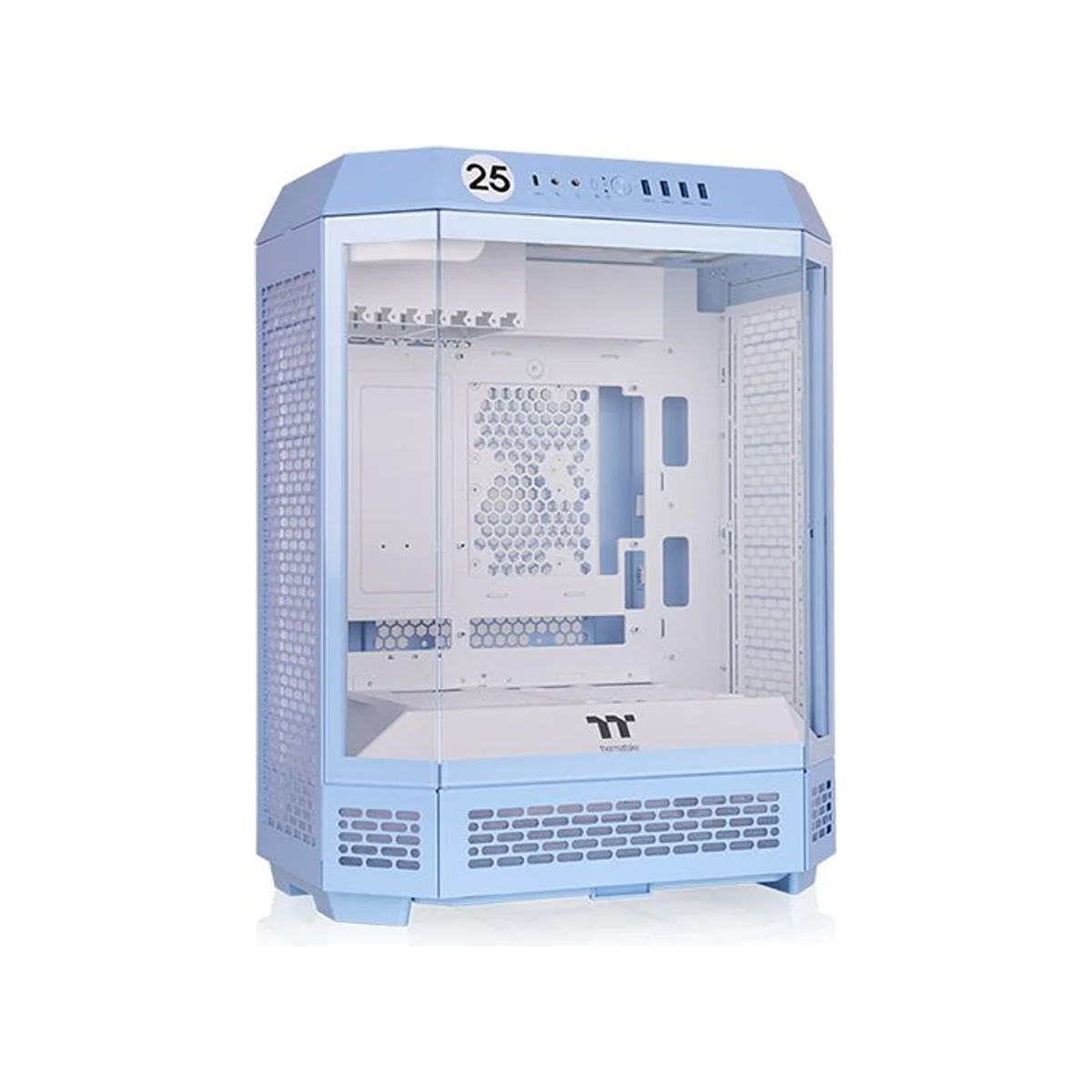 Thermaltake The Tower 600 Tempered Glass Mid-Tower Gaming Case - Blue - CA-1Z1-00MFWN-00