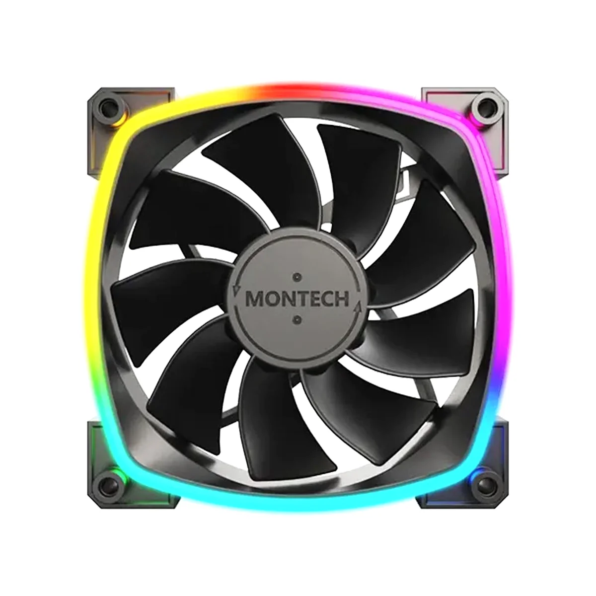 Montech RX120 PWM ARGB Ultra Durable Triple Pack Fan - Black - RX120-PWM-Black view 2